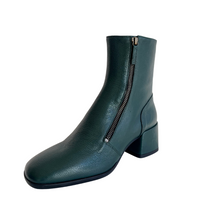 Load image into Gallery viewer, Green Leather Boots with side zips