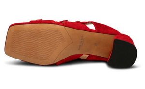 Sole of Red Suede Sandal