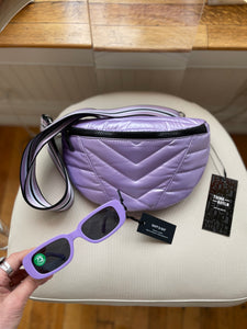 Lavendar Crossbody Bag and Sunglasses