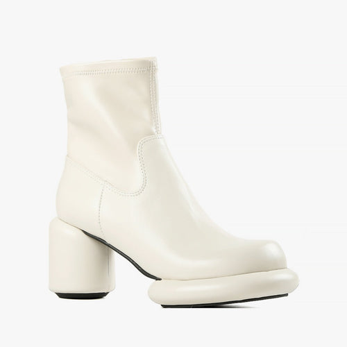 Off White Leather Platform Boot