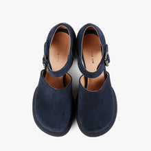 Load image into Gallery viewer, Top view of Navy Suede Mary Jane Shoes