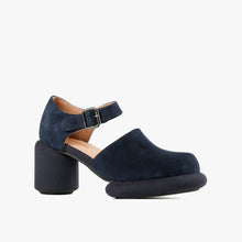 Load image into Gallery viewer, Navy Suede Mary Jane Shoes