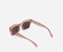Load image into Gallery viewer, Clear pink square sunglasses back view