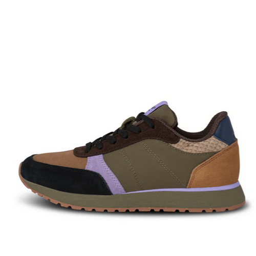 Women's olive multi colored sneaker