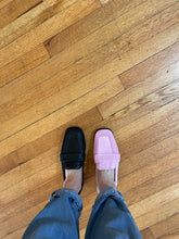 Load image into Gallery viewer, Black or Pink Saddle Loafers