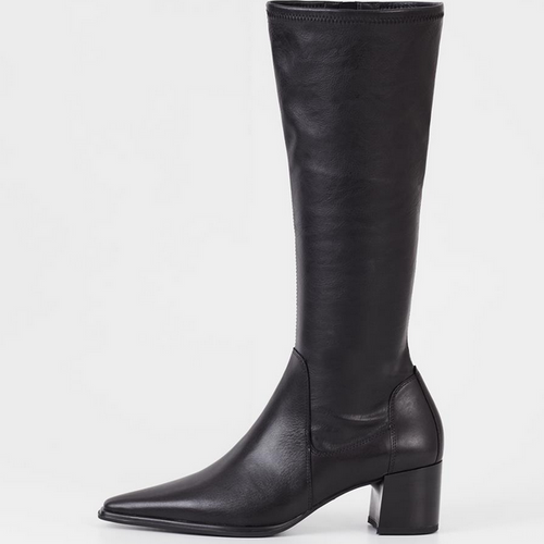 Black knee high boot