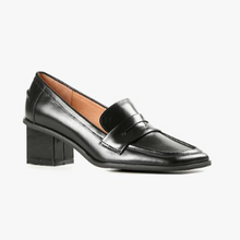 Load image into Gallery viewer, Black Leather Loafer Heel