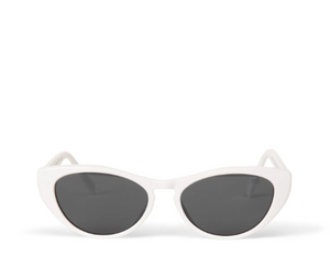 white cat eye sunglasses front view