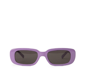 rectangle lilac sunglasses with grey lenses