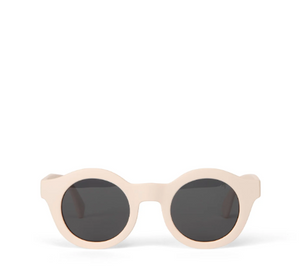 White Recycled Round Sunglasses