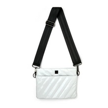 Load image into Gallery viewer, White bag with black strap