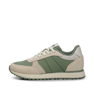 Green Nylon Beige Suede Sneaker