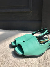 Load image into Gallery viewer, HAKO - Classic Flat Sandal in Teal Leather